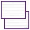 Paarse flashcards A7 formaat