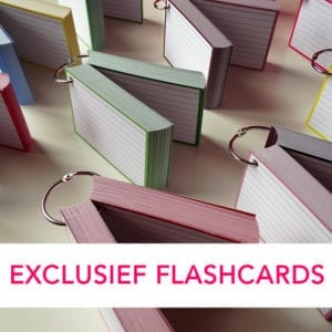 Perforatie en klikringen voor flashcards