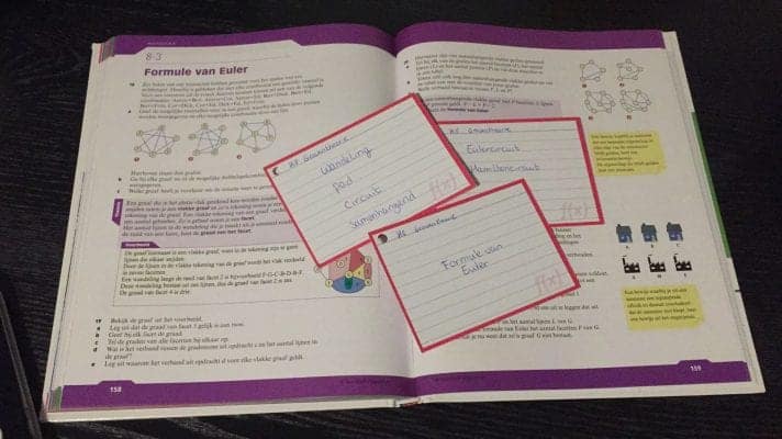 Flashcards gebruik voor eindexamen - boek - fanmail