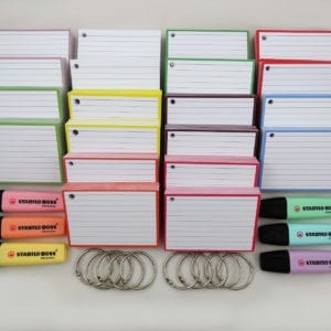 Colour Pack M 1000 A7 flashcards 10 klikringen Stabilo Boss Pastel front