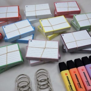 Colour Pack M 1000 A7 flashcards 10 klikringen Stabilo Boss Pastel stacks