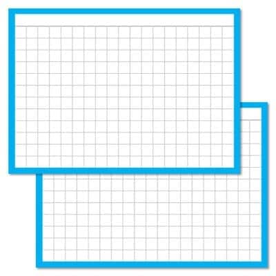 Flashcards A7 Blauw Geruit - Leitner®