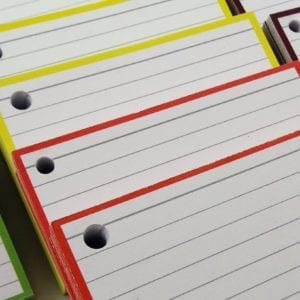 perforatie van flashcards