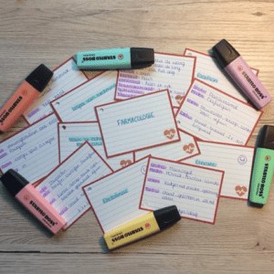 Flashcards voor farmacologie - rood - fanmail