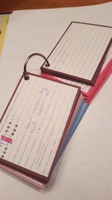 Flashcards met ring kleurenpakket beschreven - fanmail