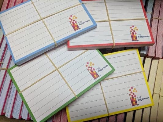 CSG Bogerman flashcards op maat open dag