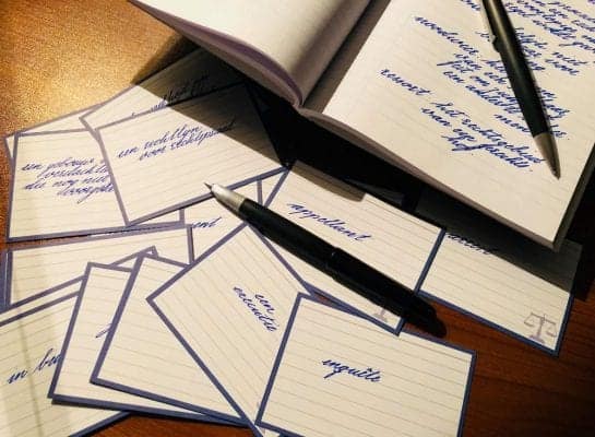 Systeemkaarten frans schoonschrift - fanmail