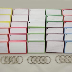 Pakket kleur 1500 flashcards inclusief perforatie en 15 klikringen hoofdfoto