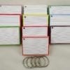 Pakket kleur 500 A7 flashcards inclusief perforatie en 5 klikringen