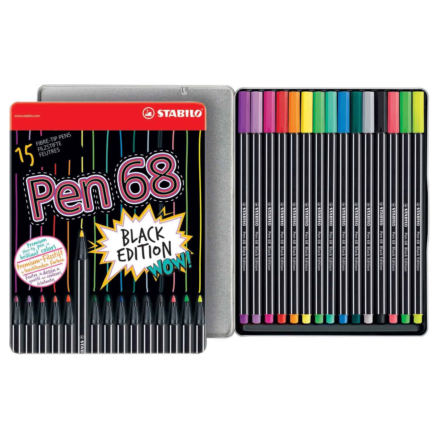 STABILO Pen 68 Feutres de dessin Pastel x8 - Confetti Campus