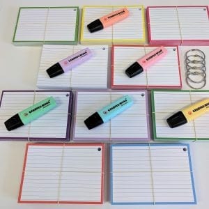 Colour Pack S A6 formaat flashcards met Stabilo Boss Pastel
