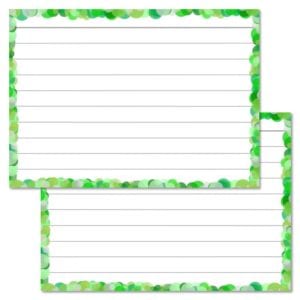 Groene confetti flashcards