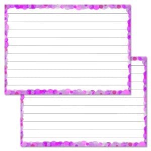 Lila confetti flashcards