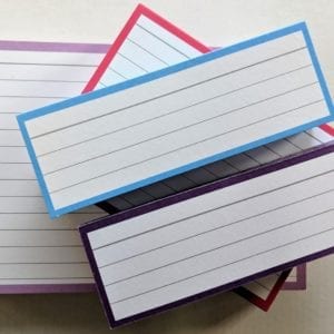 Proefpakket flashcards roze blauw lila paars