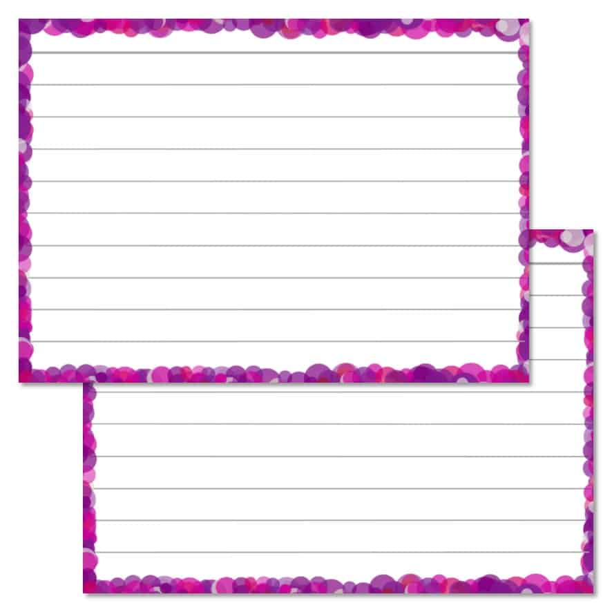 Flashcards A7 Paars Confettispecial - Leitner® - Flashcards bestellen