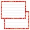 Rode confetti flashcards