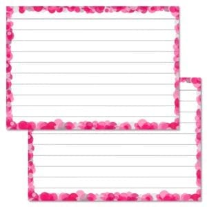 Roze confetti flashcards