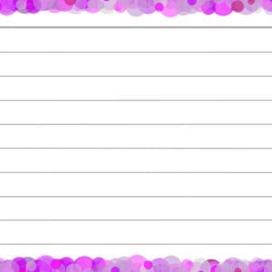 Lila confetti flashcards front