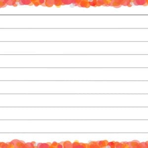 Oranje confetti flashcards voorzijde