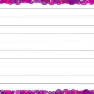 Paarse confetti flashcards back