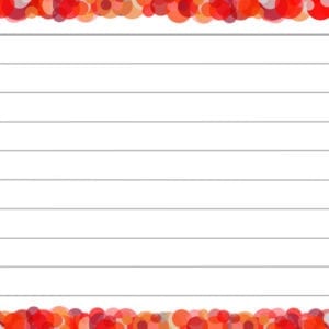 Rode confetti flashcards voorzijde