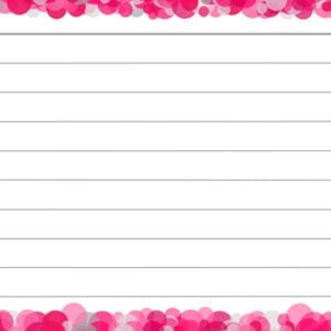 Roze confetti flashcards front