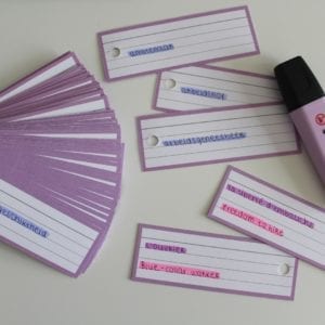 Leren voor eindexamens woordjes halve flashcards