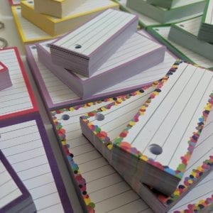 Combipakket Flashcards 500 A7 500 Half 500 A6 Geperforeerd 15 klikringen detail