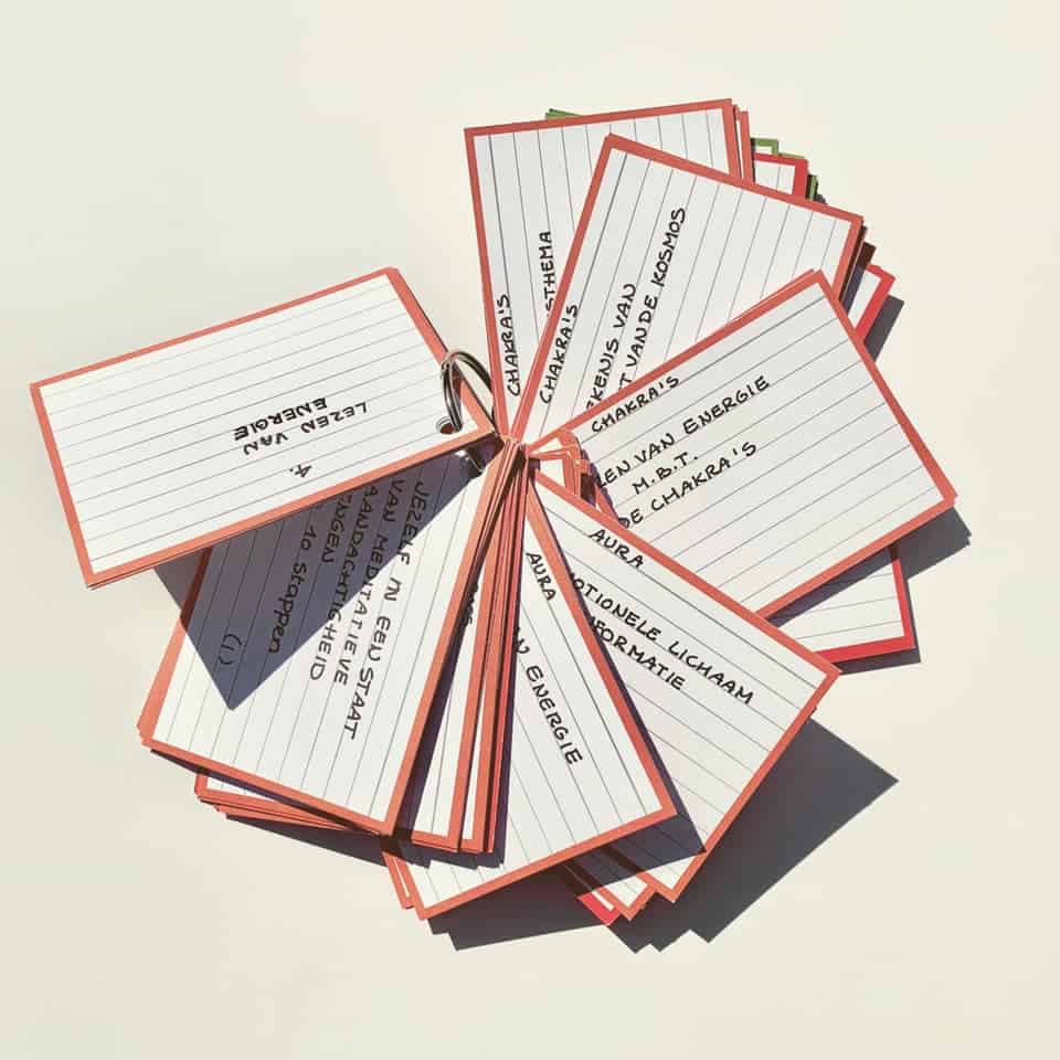 Flashcards rood geperforeerd fanmail