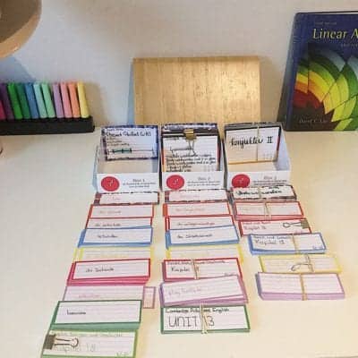 Leren met flashcards volgens het Leitner systeem