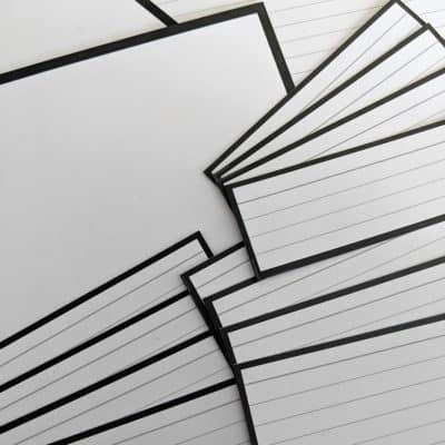 Zwarte flashcards
