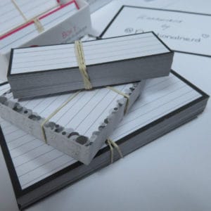 Handpicked by Nina flashcardspakket zwarte flashcards half A7 en A6 formaat