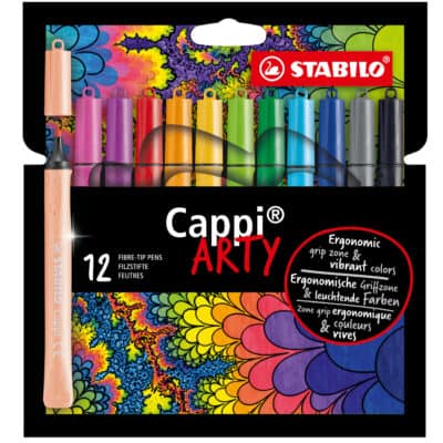 STABILO Cappi viltstift ARTY etui 12 kleuren