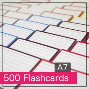 500 Leitner Flashcards A7 formaat - 10 pakjes