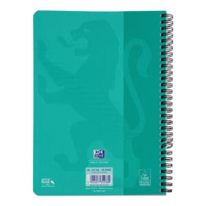 Oxford Spiraalblok Touch A5 formaat dotted mint achterzijde