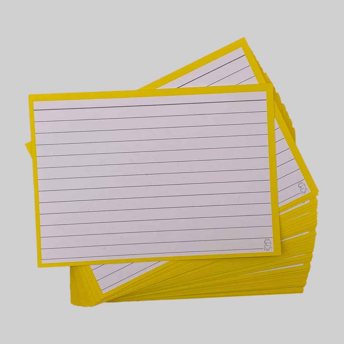 Yellow Leitner Flashcards A6 - The original Leitner Flashcards