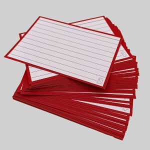 A7 Flashcards Rood - zonder perforatie en ring