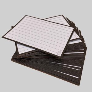 A7 Flashcards Zwart - zonder perforatie en ring