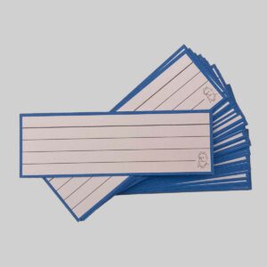 Halve Flashcards Blauw - zonder perforatie en ring