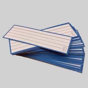 Halve Flashcards Blauw - zonder perforatie en ring