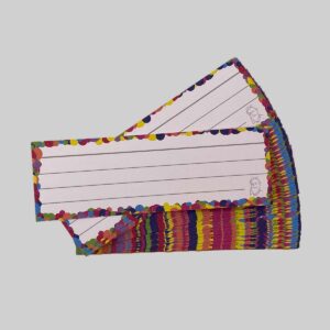 Halve Flashcards Confetti - zonder perforatie en ring