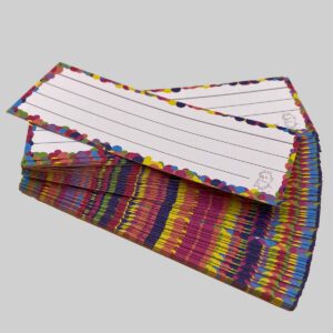 Halve Flashcards Confetti - zonder perforatie en ring