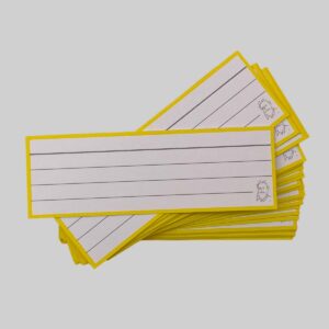 Halve Flashcards Geel - zonder perforatie en ring