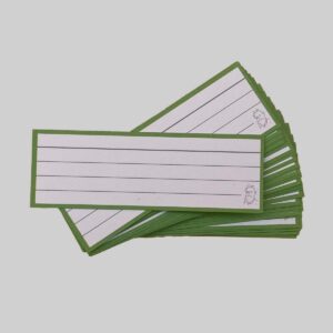 Halve Flashcards Lichtgroen - zonder perforatie en ring