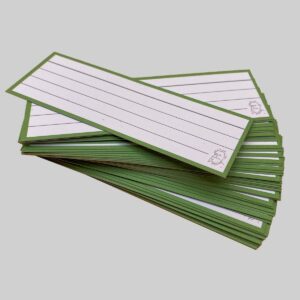 Halve Flashcards Lichtgroen - zonder perforatie en ring