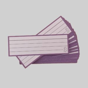 Halve Flashcards Lila - zonder perforatie en ring