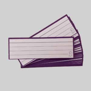Halve Flashcards Paars - zonder perforatie en ring