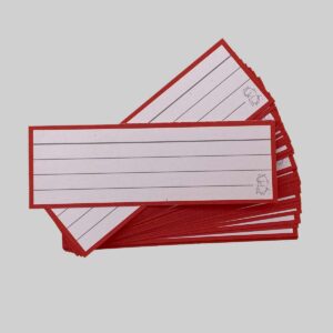 Halve Flashcards Rood - zonder perforatie en ring