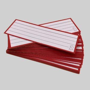 Halve Flashcards Rood - zonder perforatie en ring