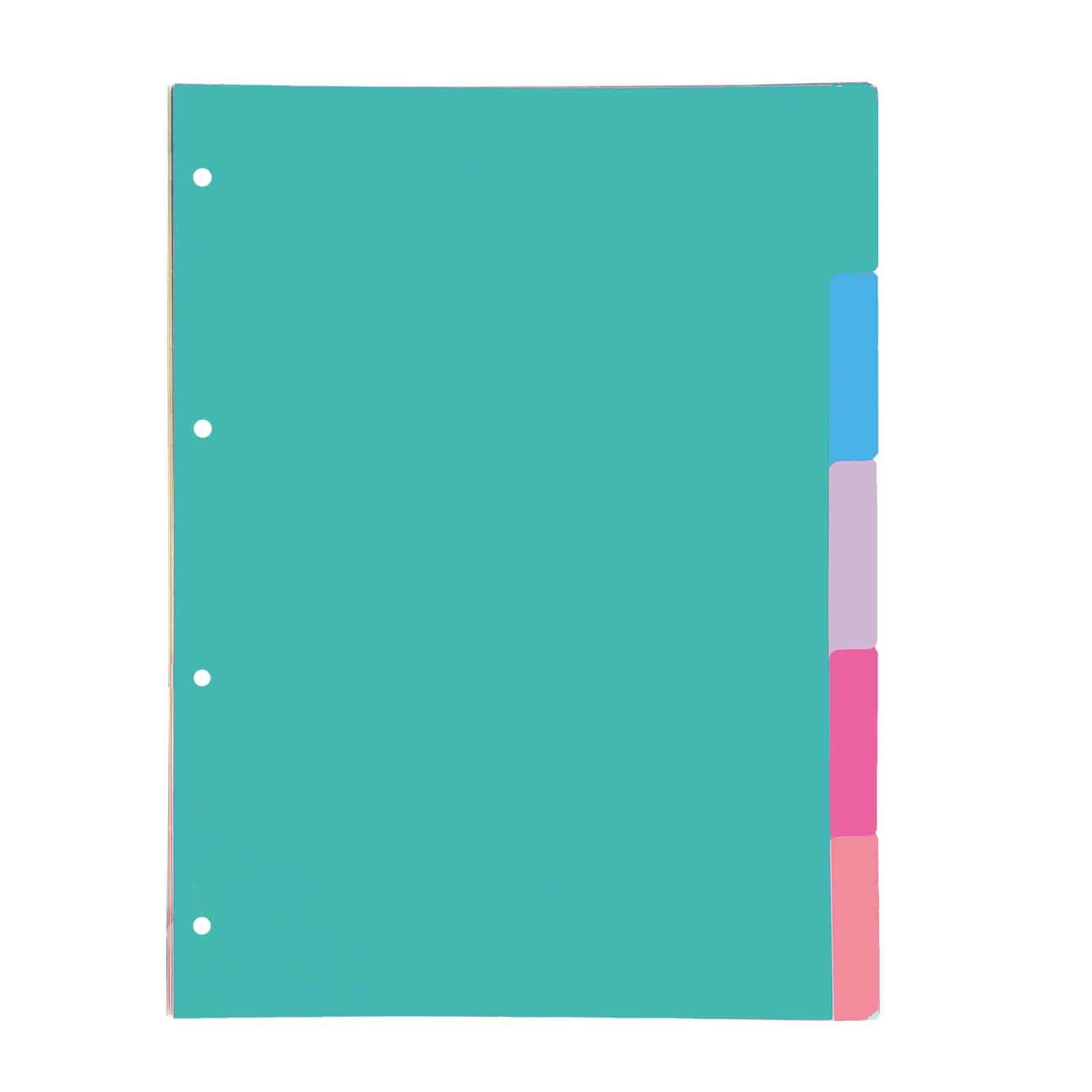 warmte vastleggen Prestigieus Oxford Tabbladen A4 - 5 pastel kleuren - Flashcards bestellen